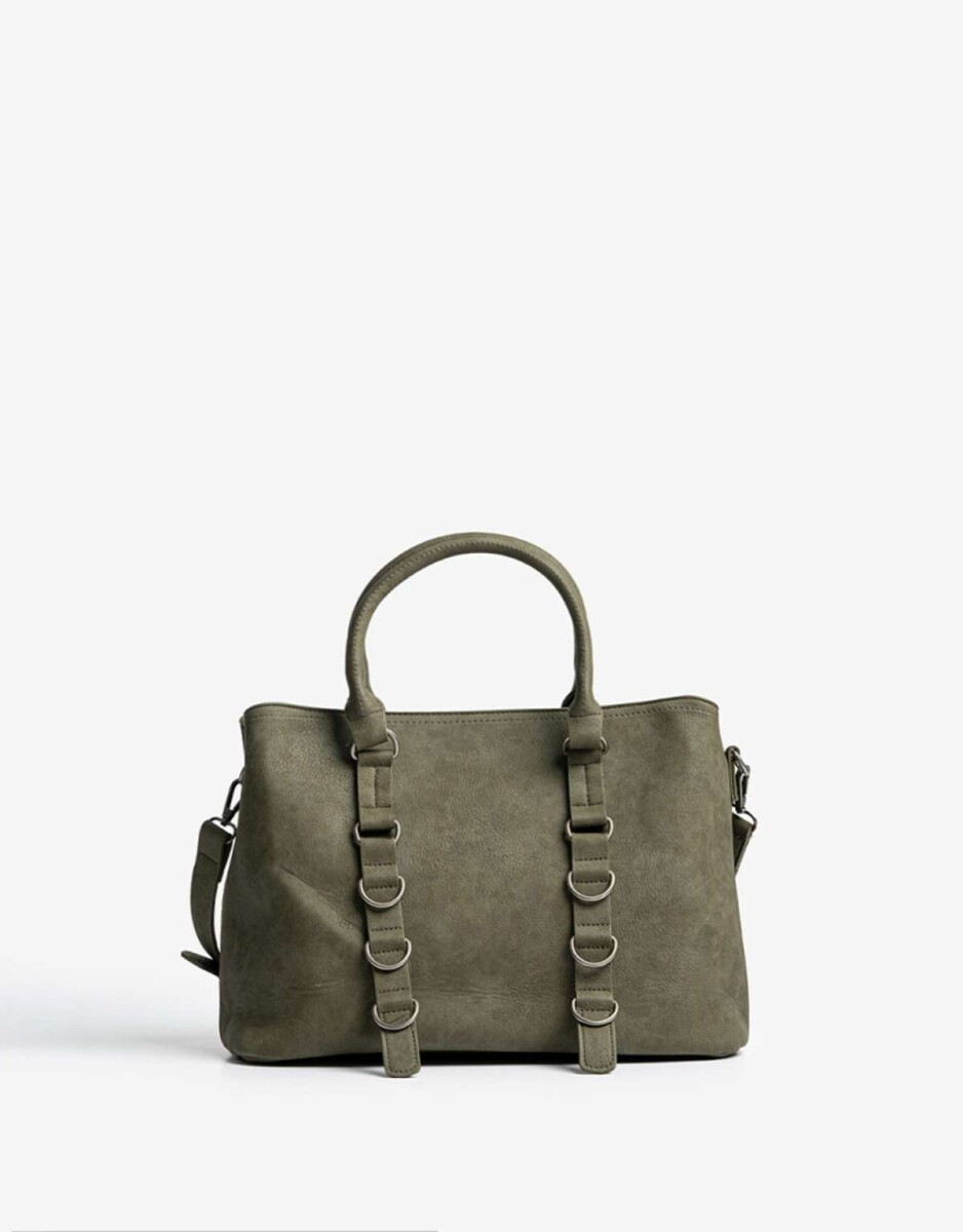 Cartera City Chocolate Arandelas - Verde Oliva 