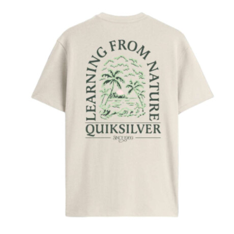 Remera Quiksilver Evo Learning From Nature Blanco