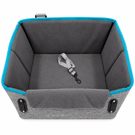 Bolso Transportador Auto Grande Mascotas C/Correa Ajustable Turquesa