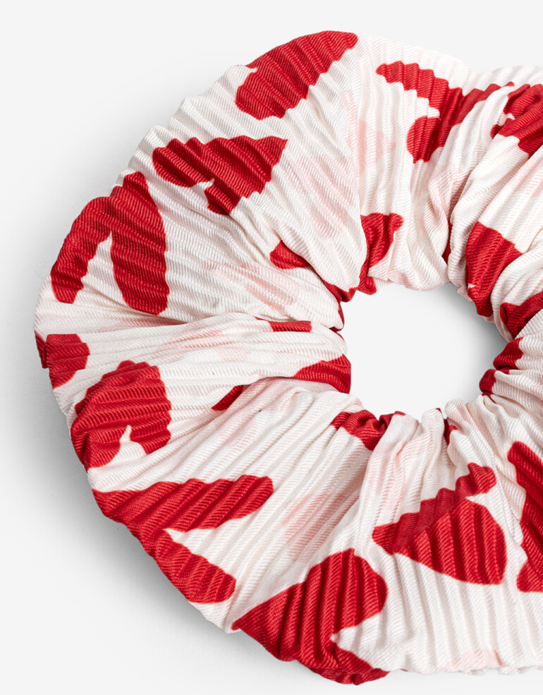 Skunzies Estampados Scrunchie De Corazones - Estampado Geometrico