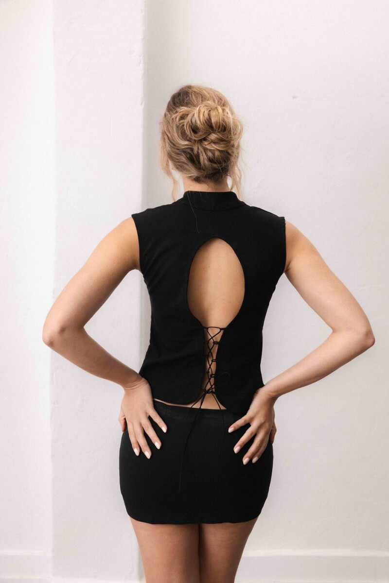 Short Pollera Icon Negro