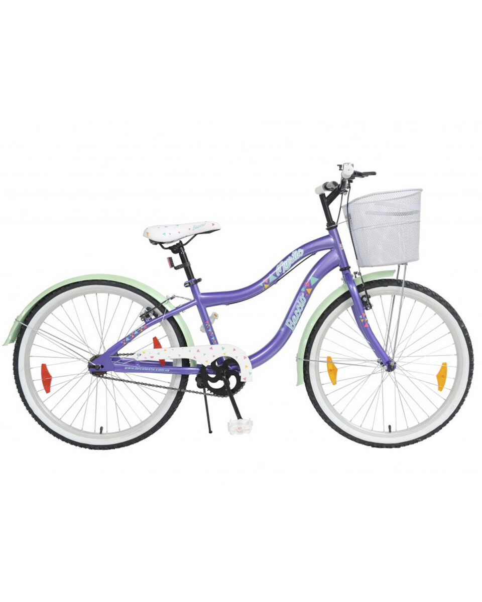Bicicleta Baccio Mystic rodado 24 - Violeta - Verde 