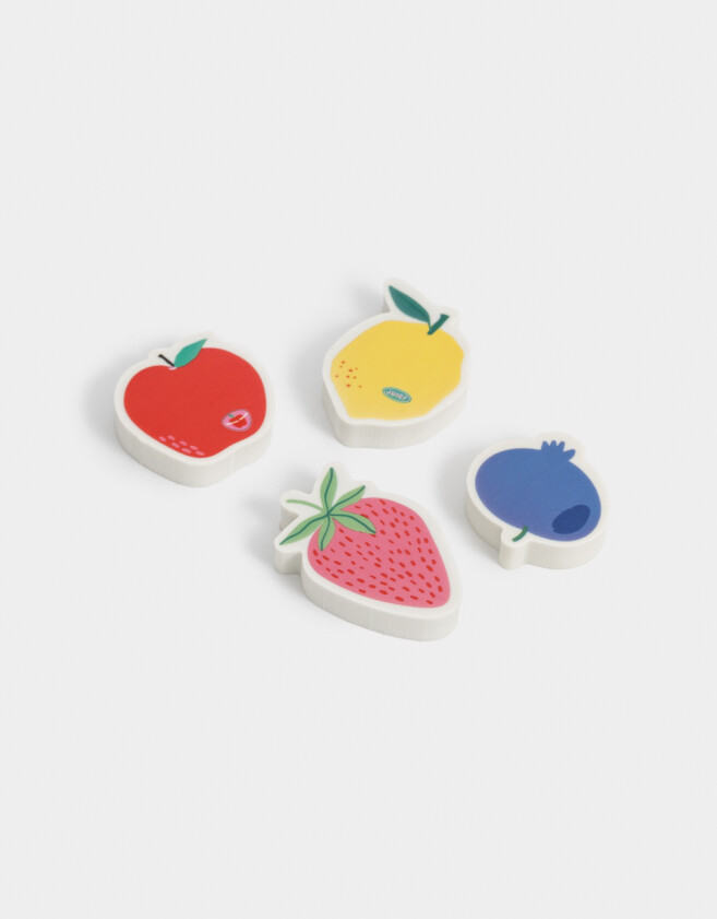 Útiles Varios Foodie Set De Gomas De Borrar De Frutas - Combinacion Multicolor