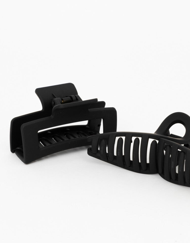 Broches Sets Acrilico Set De Broches Matte - Negro