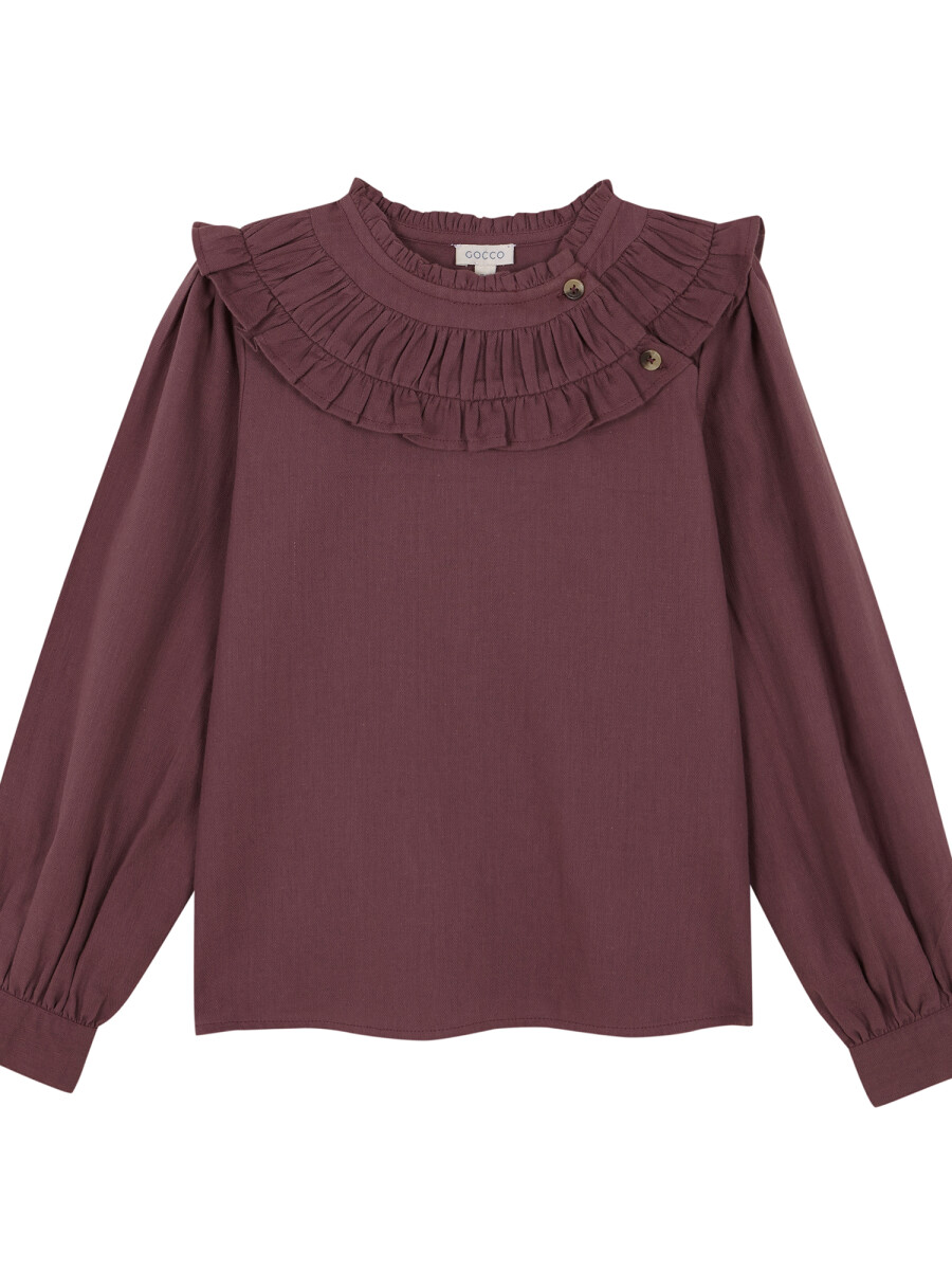 Camisa Cuello Volante Purpura