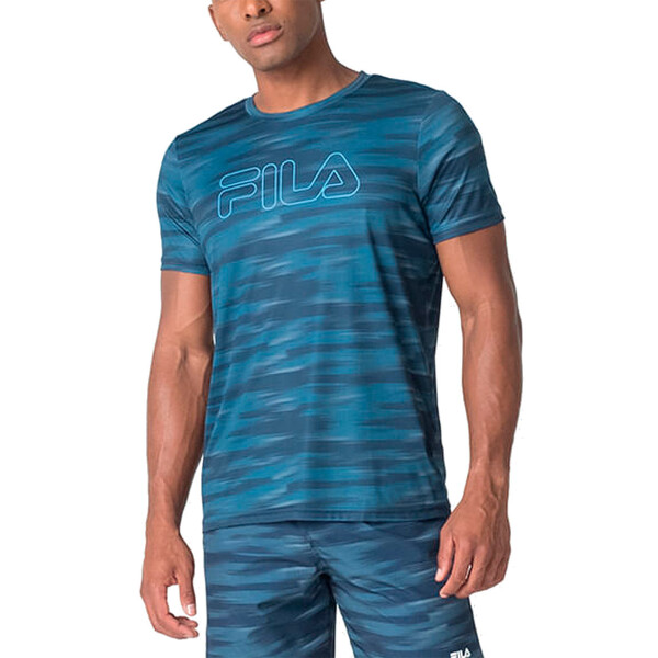 Fila remera masculina sport print - azul estampado Azul