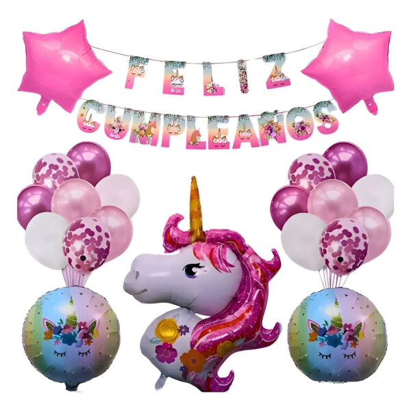 Kit De Globos Para Decoración, Tema Unicornio Kit De Globos Para Decoración, Tema Unicornio