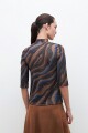 Polera animal print tostado