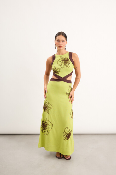 Vestido Floresta Verde