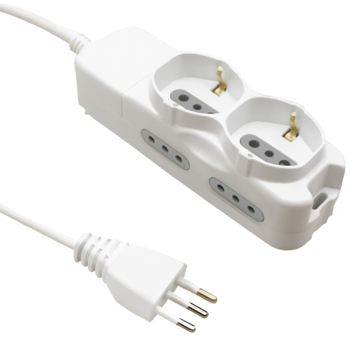 Alargue 2 Schuko 4 Modulos Blanco 