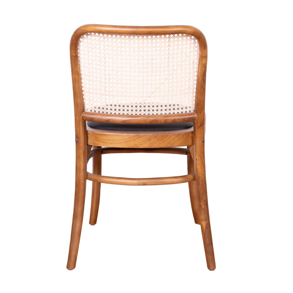 SILLA DE COMEDOR RATTAN-Y-MADERA MARRON TAMARA