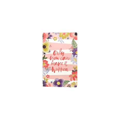 Cuaderno A5 frases y colores Rosado