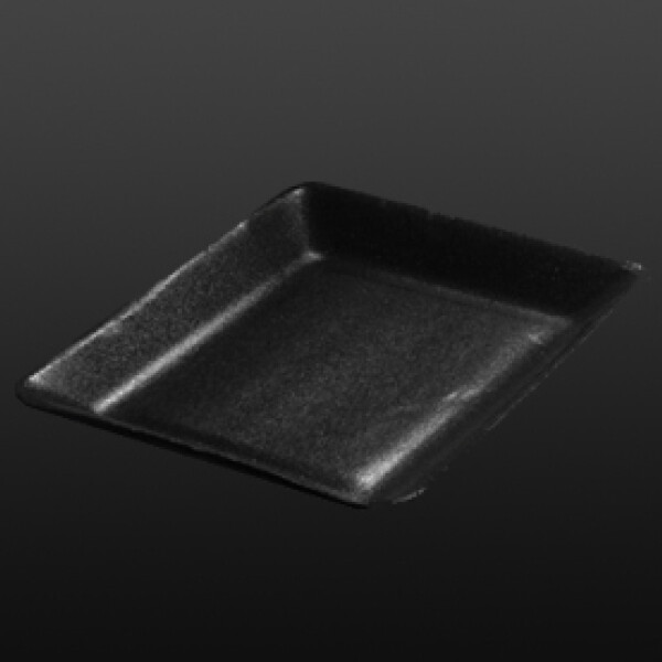 BANDEJA DE ESPUMA NEGRA 15X15X2.5 CM. NEGRO