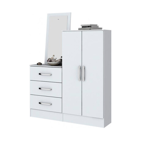 Cómoda Multiuso Con Espejo Blanca 2p 3c B700-10bl Cómoda Multiuso Con Espejo Blanca 2p 3c B700-10bl