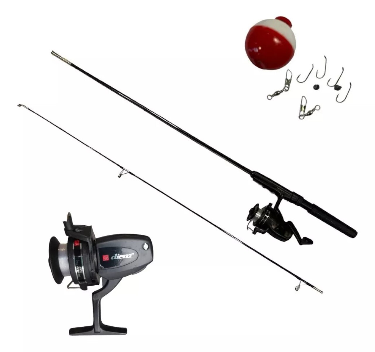 Combo Pesca Niños Caña + Reel + Boya + Tanza + Anzuelos 
