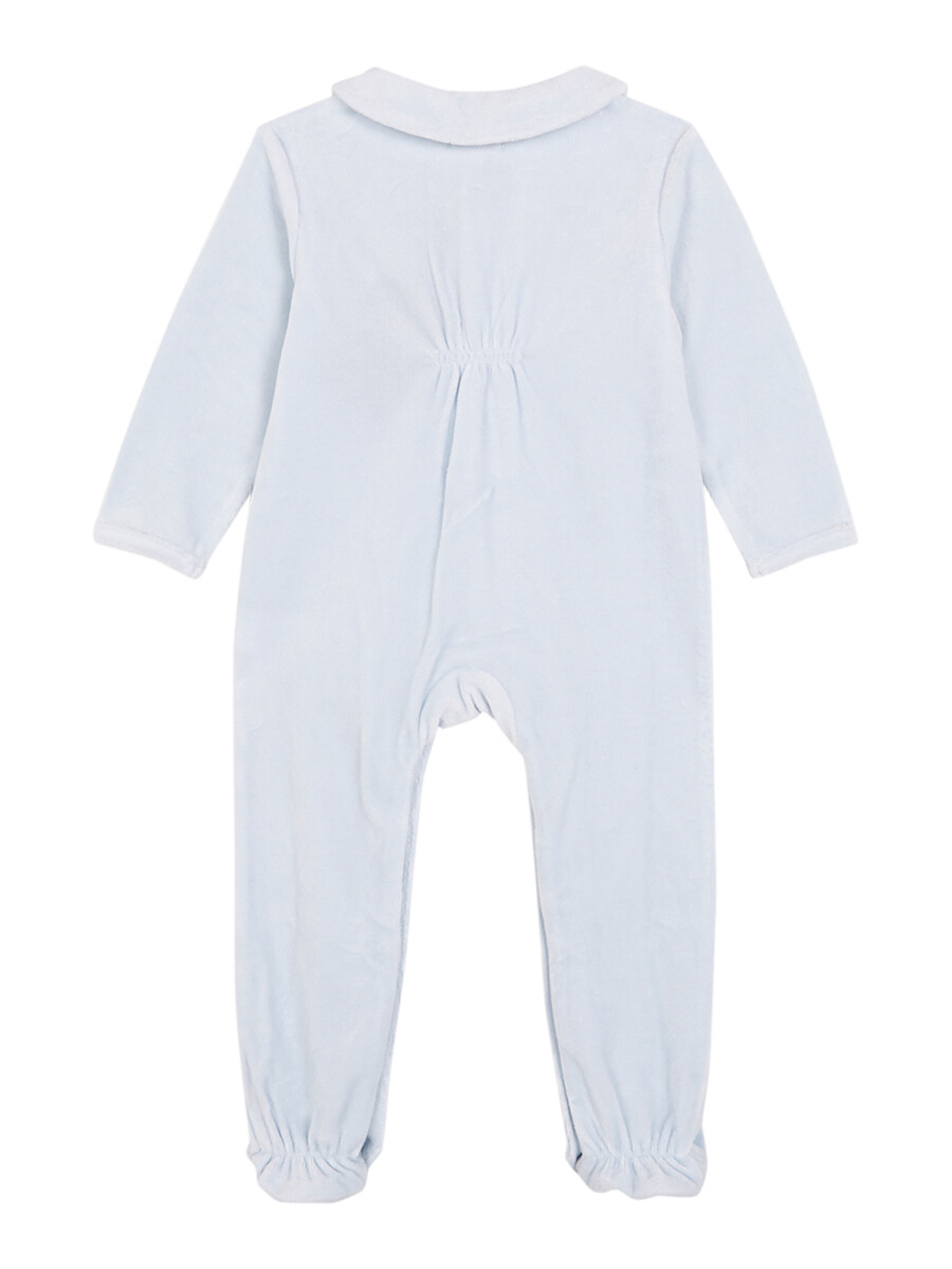 Pijama Velour De Bebe Celeste Bb