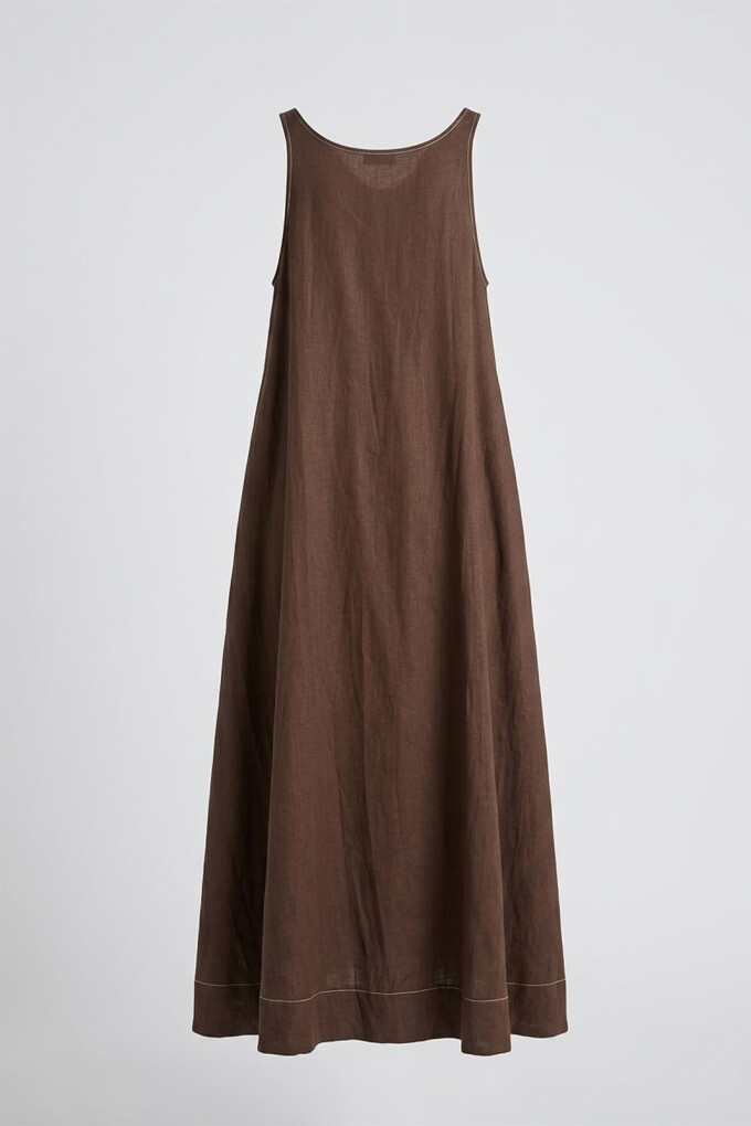 VESTIDO JACKIE MARRON