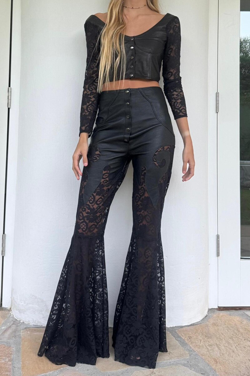 Pantalón Kate Cuero - Negro 