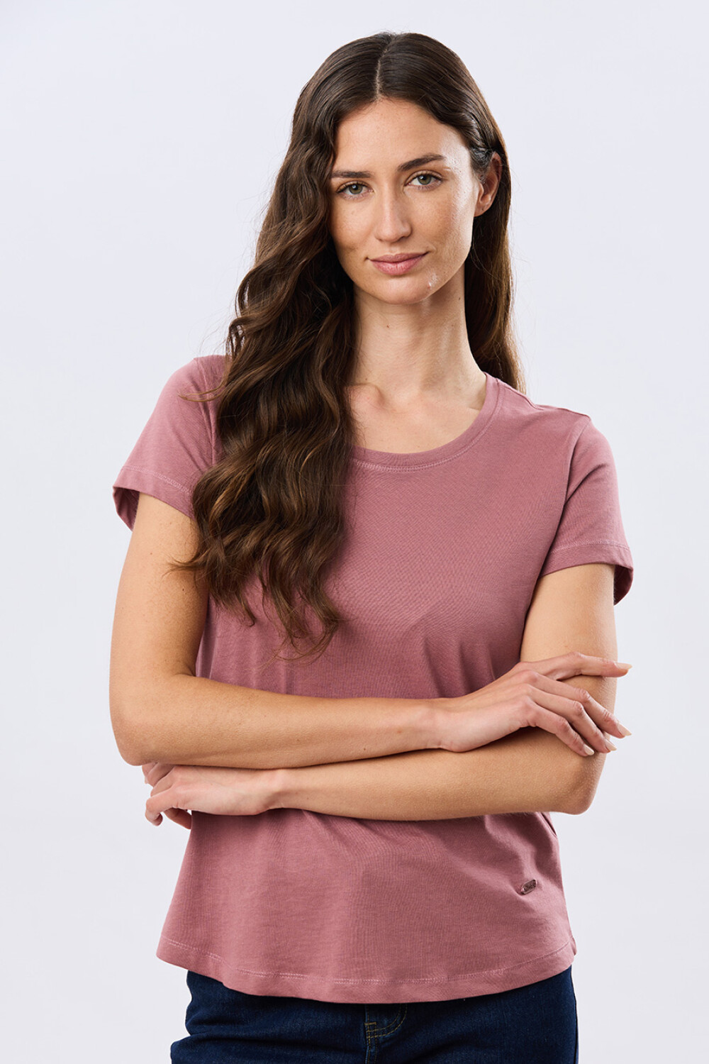 REMERA BÁSICA DE ALGODÓN Rosa Oscuro