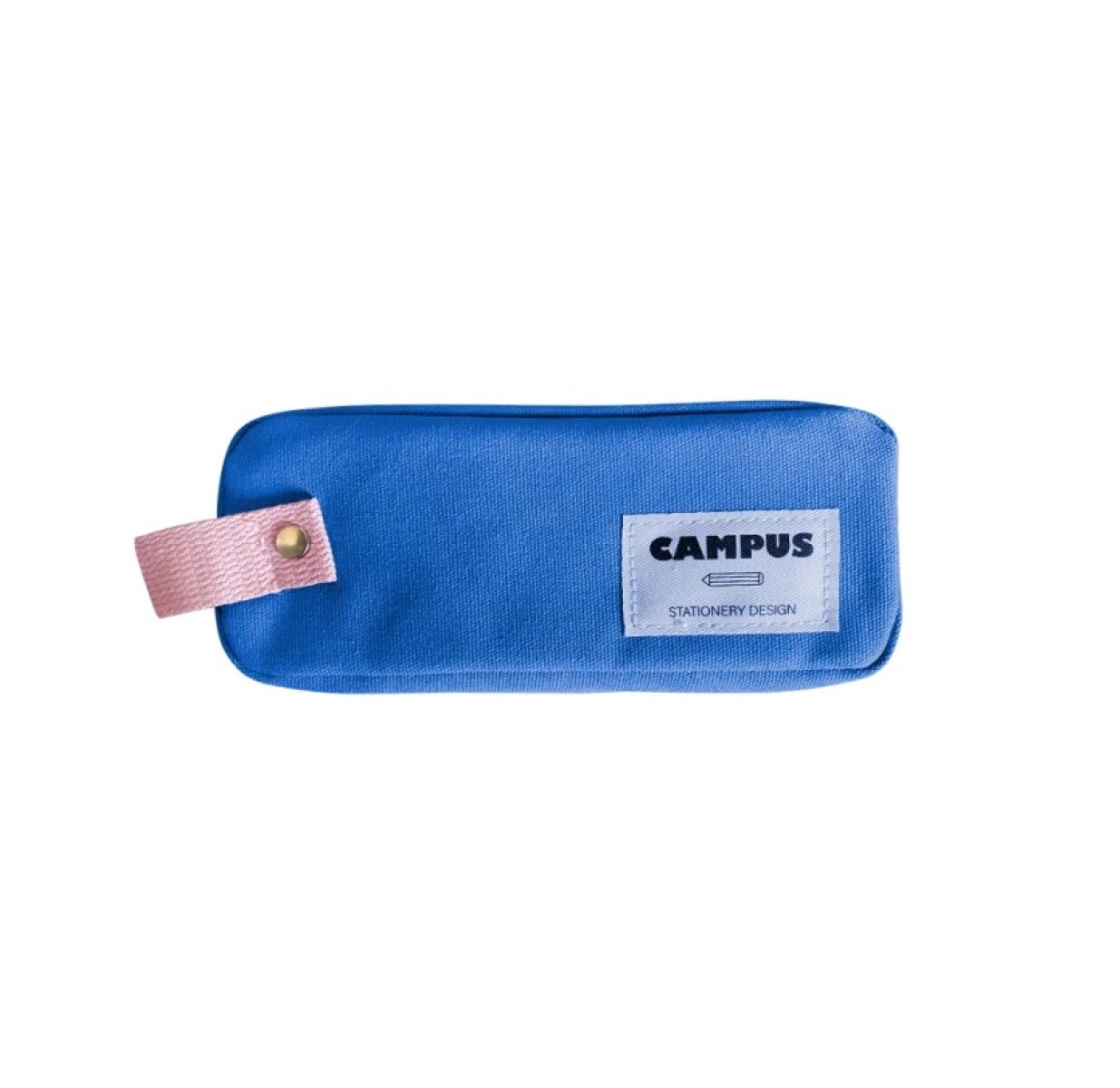 Cartuchera Campus Rectangular Un Cierre Con Asa Color Azul Oscuro 