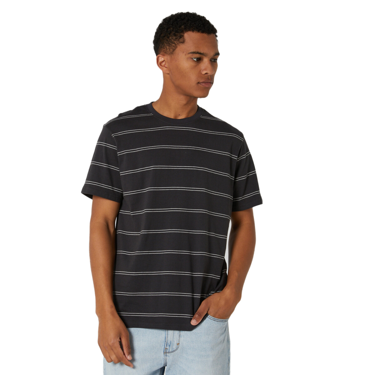Remera Rip Curl Plain Stripe- Negra 
