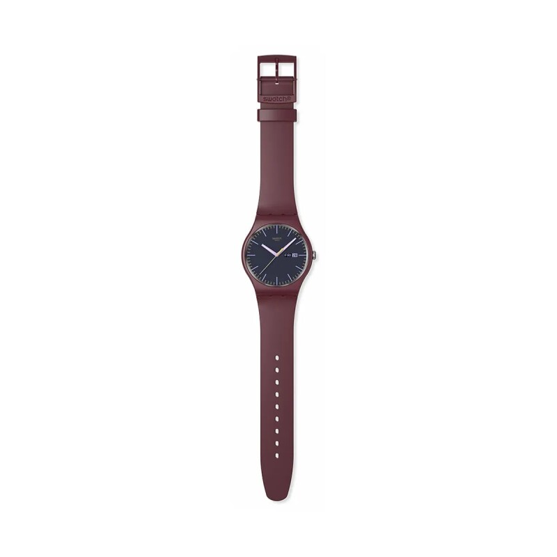 Reloj Swatch SO29R707 Burgundy Berry de silicona Rojo