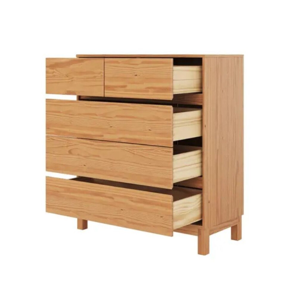 Cómoda 5 Cajones - Madera Maciza - Square Cómoda 5 Cajones - Madera Maciza - Square