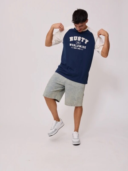 T-SHIRT RUSTY ERNEUS AZUL