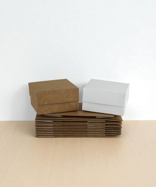 Pack x 20 unid - caja 02 - 8x8x4,5 cm. REVERSIBLE BLANCO MADERA
