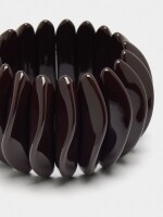 Pulsera Elástica Con Ondas burdeos