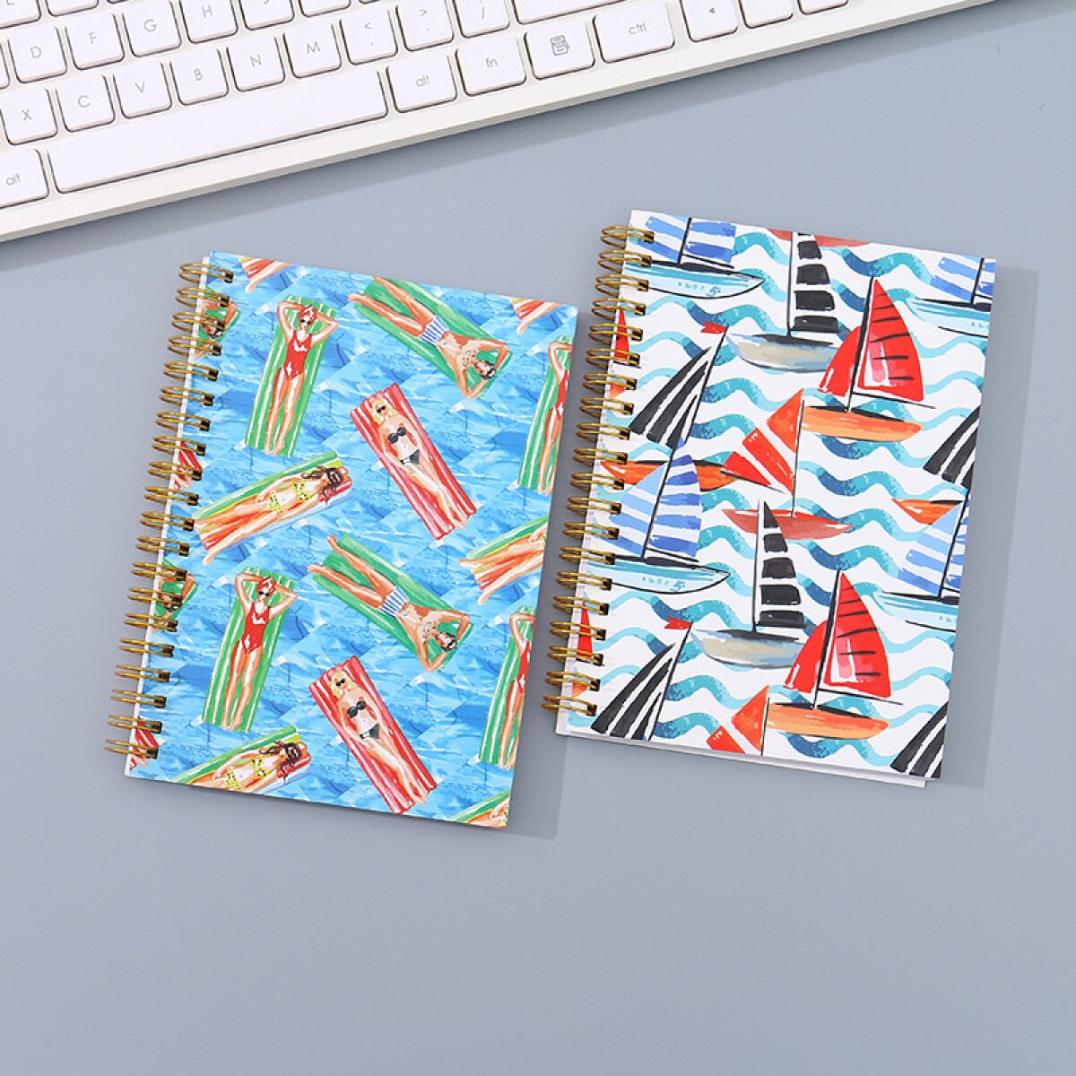 Cuaderno De Espiral A Rayas Vacaciones - 80 Hojas 