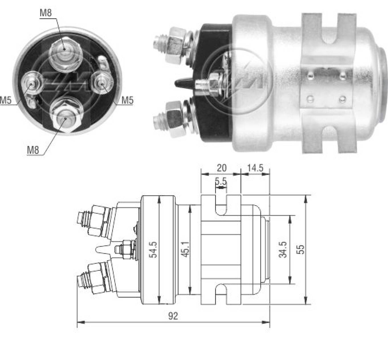 AUTOMATICO DE ARRANQUE - AUXILIAR CORR.CONTINUA 12V 200A ZM 