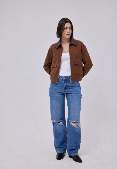 Campera Pana Chocolate