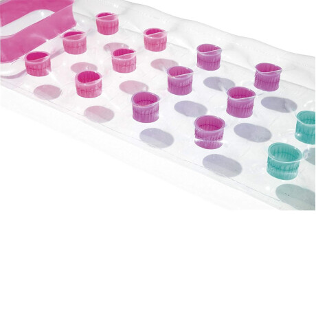 Colchoneta Porta Vasos Inflable Bestway Ideal Para Piscinas Transparente