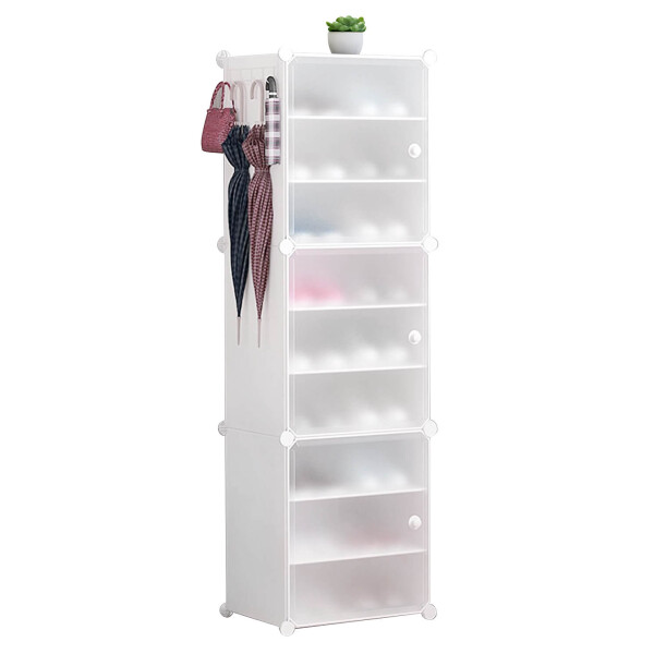 Armario Organizador de Zapatos IMBACK IBK-PLC007 | 3 Pisos, 3 Puertas Esmeriladas, Compacto y Versátil Blanco Armario Organizador de Zapatos IMBACK IBK-PLC007 | 3 Pisos, 3 Puertas Esmeriladas, Compacto y Versátil Blanco