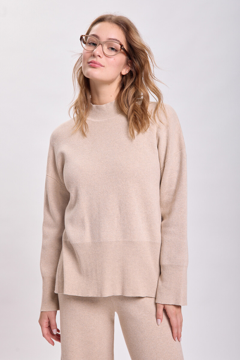 Polera punto - Beige 