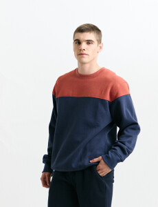 470916 SWEATER HARRY Naranja/azul Piedra