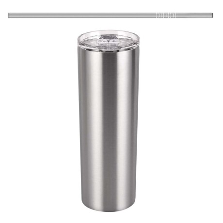 Vaso Termo Viaje Térmico 500Ml Acero Inoxidable Tapa Sorbito Plateado