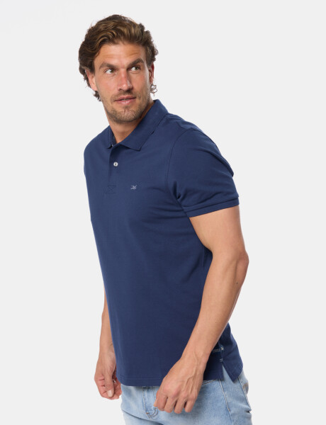 REMERA POLO LISA Azul
