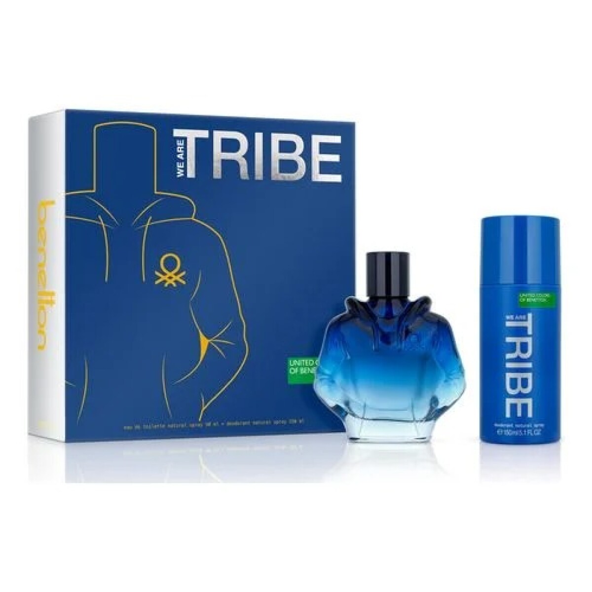 Benetton Tribe Eau de Toilette Hombre Set 90 ml + Desodorante 150 ml 