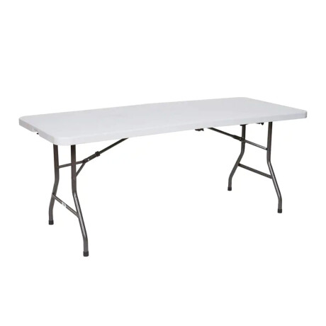 Mesa Plegable en Plástico Reforzado 1,80 mts Jardín Patio Blanco