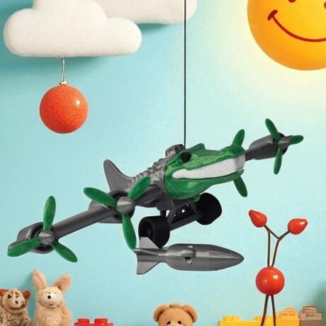 Figuras Articuladas Meme Italiano Brainrot Bombardiro Crocodilo