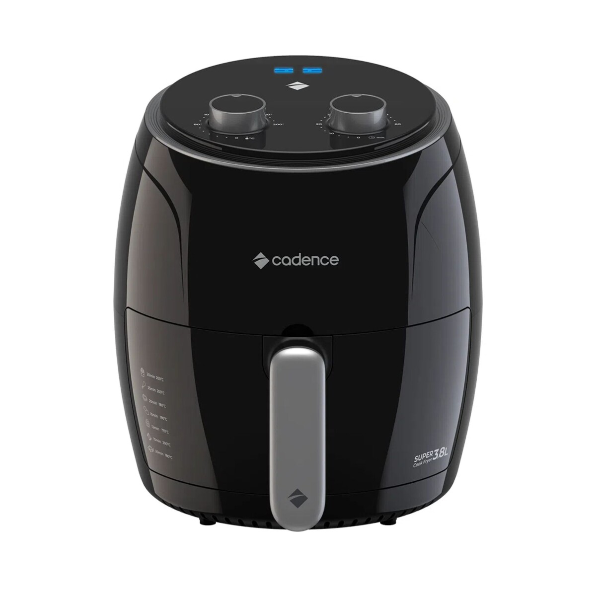 Freidora sin aceite Cadence Super Cook 3.8L Negro 