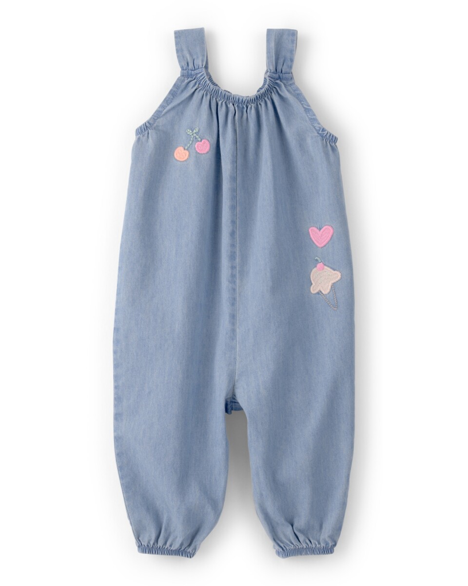 Monito de chambray con bordado 