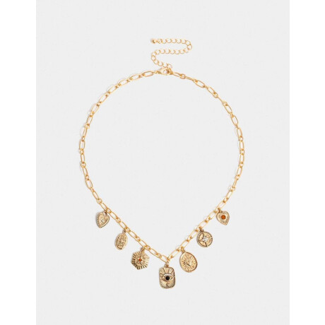 Collar Corto De Metal Dorado