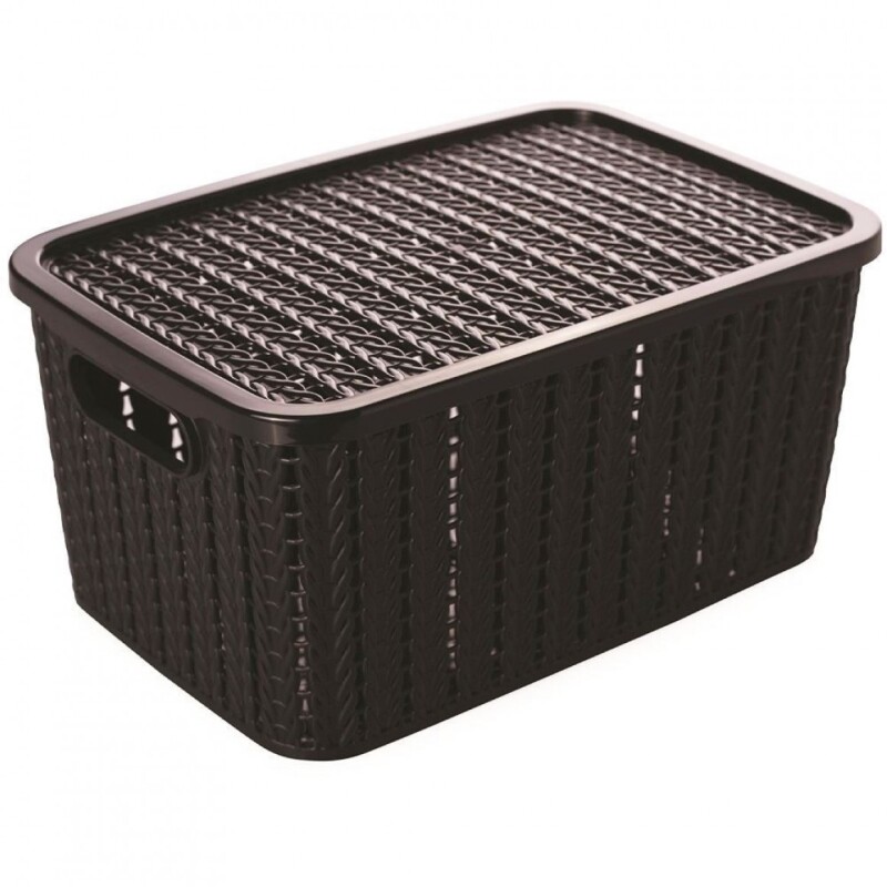 Caja Organizadora Imit Rattan C/Tap CAJA ORGANIZADORA IMIT RATTAN C/TAP
