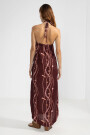 VALE HALTER DRESS Chain Gang Merlot