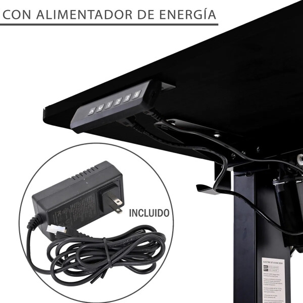 Escritorio Eléctrico Gamer Ergonómico Con Altura Ajustable NEGRO