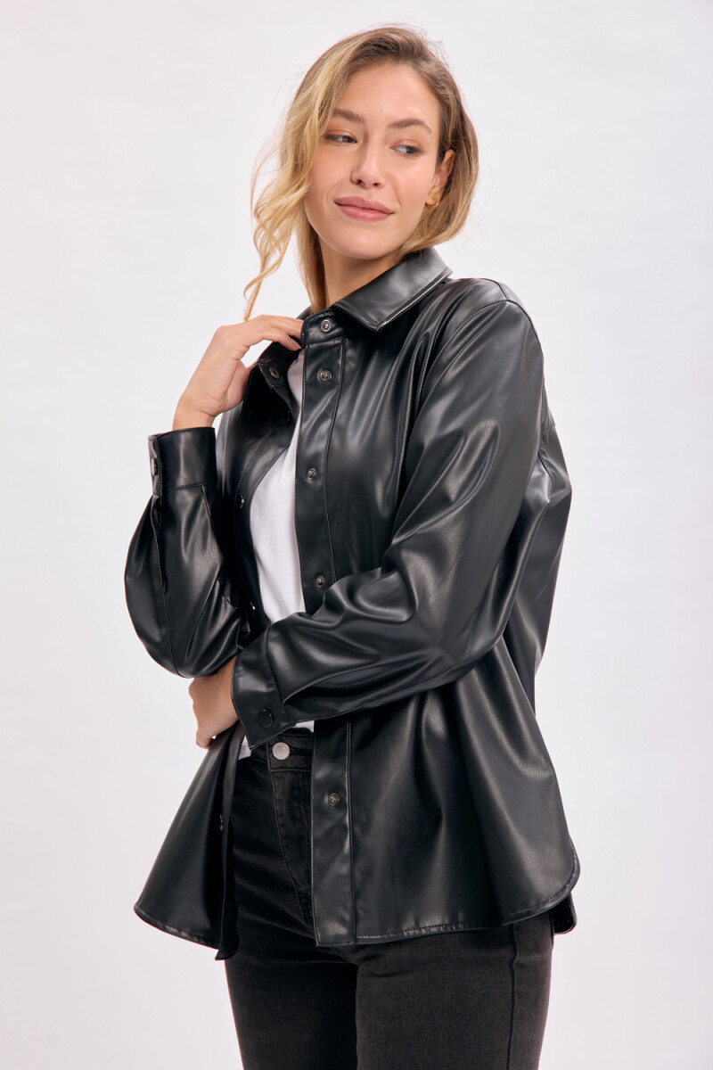 Sobrecamisa pu Negra