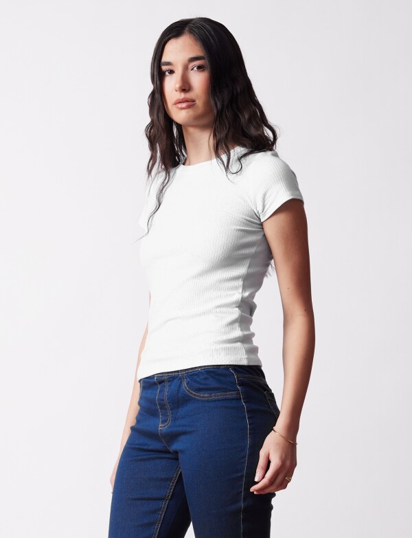 Remera Basica Ribs CRUDO